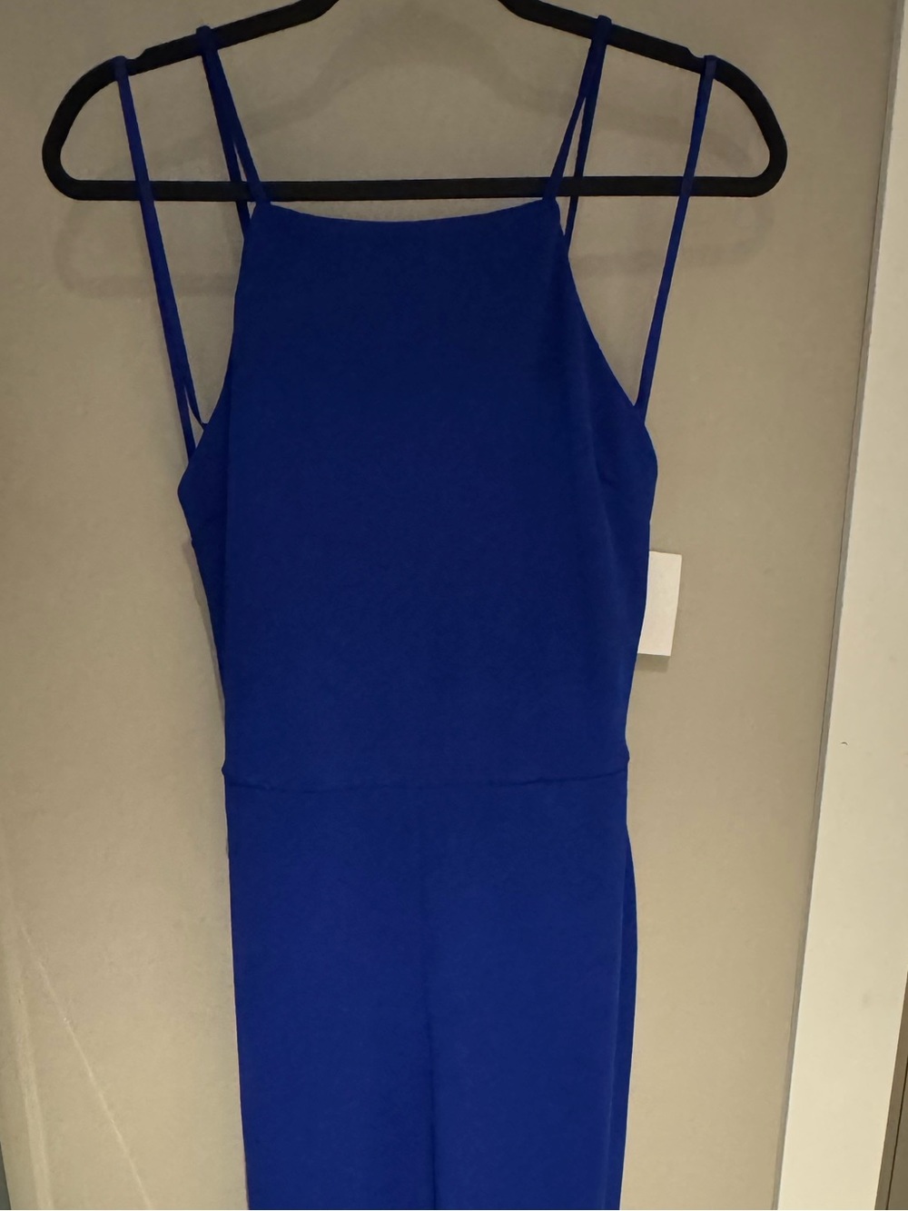 Cobalt Blue Strappy Jumpsuit with Slim Spaghetti Straps